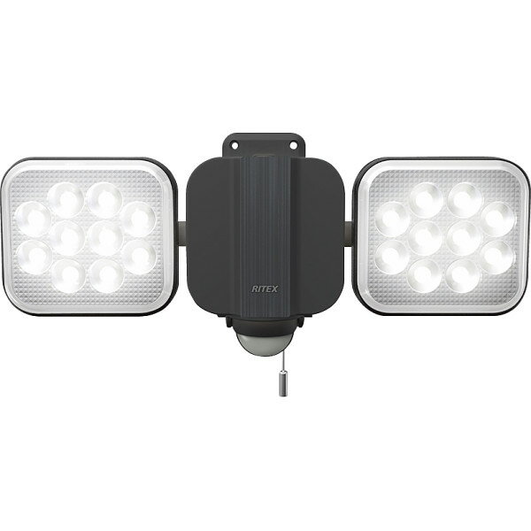 14W×2灯フリーアーム式LEDセンサーライト ブラック LED-AC2028