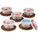 波佐見焼 古伊万里写し絵 茶托付汲出5客揃 037-412M