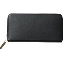シュリンクレザーラウンド長財布 ブラック S-NOL993039BK