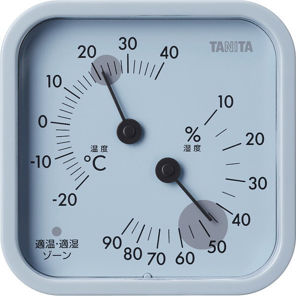 タニタ 温湿度計 ブルーグレー TT587BL