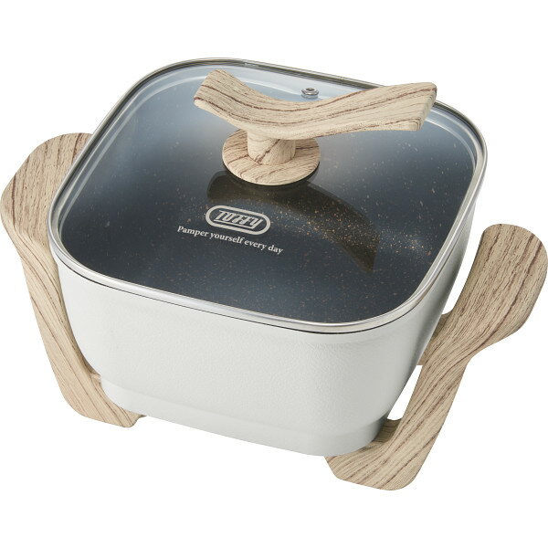 Toffy トフィー コンパクトマルチ電気鍋 アッシュホワイト K-HP3-AW CPNG 鍋 調理器具 キッチン 用品 ..