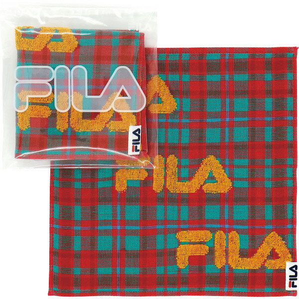 フィラ ロゴチェック タオルハンカチ グリーン 49-1070050 ハンカチ ギフト プレゼント 内祝い お返し 出産 結婚 香典返し お供え 快気 新築 お見舞い 仏事 法事 お礼 祝い 新生活