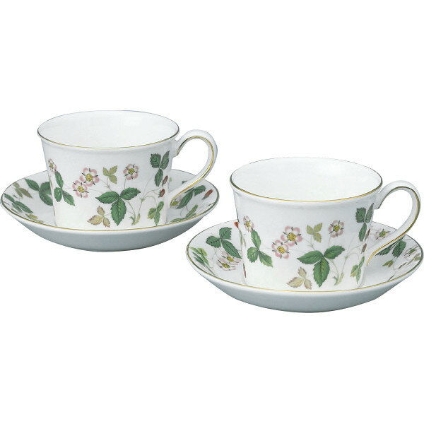 ウェッジウッド ワイルド ストロベリー ペアティーカップ&ソーサー S0105501102 WEDGWOOD ティーカップ かわいい シンプル おしゃれ 食器 セット ダイニング インテリア 新築祝い お返し ギフト プレゼント