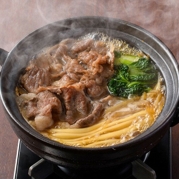 お歳暮 2025 宮城仙台牛牛すき手延べうどん4食 5810075 麺類 うどん 冬 冬ギフト 歳暮 ギフト 贈り物 寒中見舞い