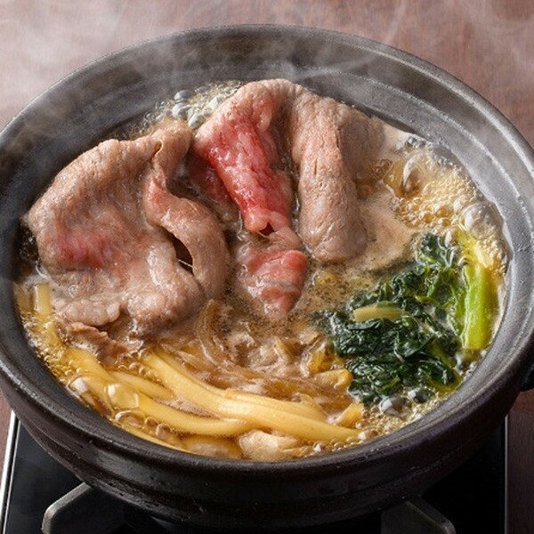 お歳暮 2025 宮城特上仙台牛牛すき手延べうどん2食 5810077 麺類 うどん 冬 冬ギフト 歳暮 ギフト 贈り物 寒中見舞い