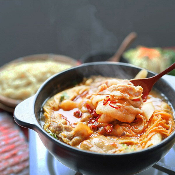 お歳暮 2025 香川オリーブ豚旨辛チゲ鍋2人前 惣菜 鍋セット キムチ鍋 冬 冬ギフト 歳暮 ギフト 贈り物 ..