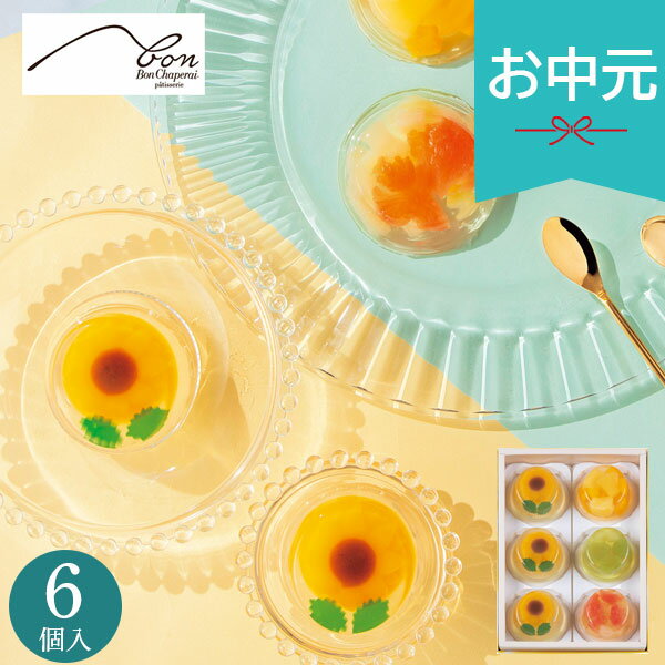 Grapefruit - お中元 夏ギフト 2026 ボンシャペリー ジュレ・ド・エテ 6個 BJEー20 御中元 中元 暑中見舞い 残暑見舞い 実家 両親 取引先 法人 友人 義実家 手土産 ギフト 贈り物 お祝い ご挨拶 お礼 お返し
