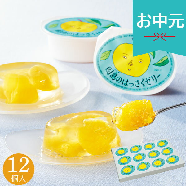 お中元 夏ギフト 2026 はっさくゼリー 12個 スイーツ 柑橘 果物ゼリー グルメ お菓子 冷菓 おやつ 個包装 小分け お取り寄せ フルーツゼリー 御中元 中元 暑中見舞い 残暑見舞い 実家 両親 取引先 法人 友人 義実家 手土産 ギフト 贈り物 お祝い ご挨拶 お礼 お返し