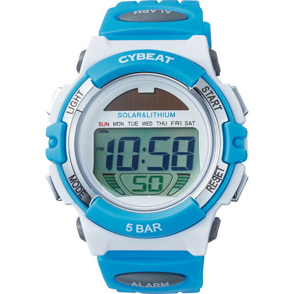 デジタルソーラー腕時計(ソーラーパワー併用) ブルー RSM02-BL