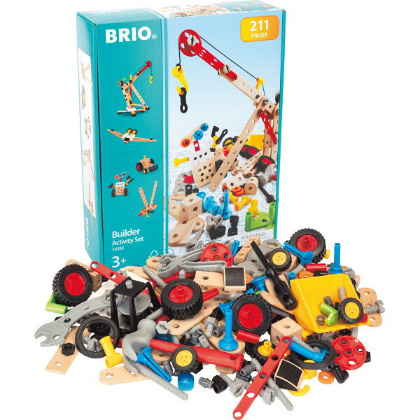 ブリオ ビルダー 木のおもちゃ ビルダー アクティビティセット ブリオ BRIO 木製玩具 ウッド トイ 組立キット 34588 3歳～ 知育玩具 創造性 おもちゃ 玩具 子供 キッズ 男の子 女の子 ギフト 誕生日 内祝い お返し