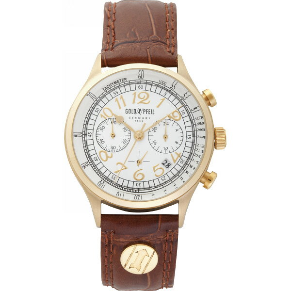 ゴールドファイル ヴィンテージメンズ腕時計 ホワイト G11004GS