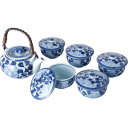 波佐見焼 林千作 花唐草絵 番茶器揃 007-290M 送料無料
