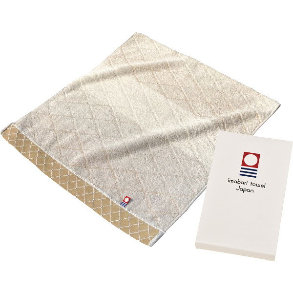 和布小紋 モダン フェイスタオル ベージュ KWFK-A0BE タオル セット 内祝い お返し 記念品 ノベルティ 販促品