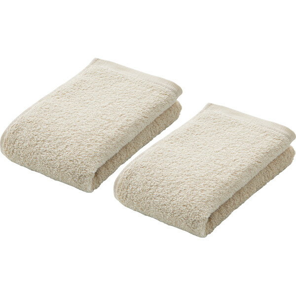Towel - オーガニックコットン フェイスタオル2枚セット KP1-180 お返し 内祝い 出産 結婚 挨拶 手土産 退職 祝い プレゼント 引越し 新築 御挨拶 粗品 快気祝い お見舞い返し 全快祝い 御礼 お礼