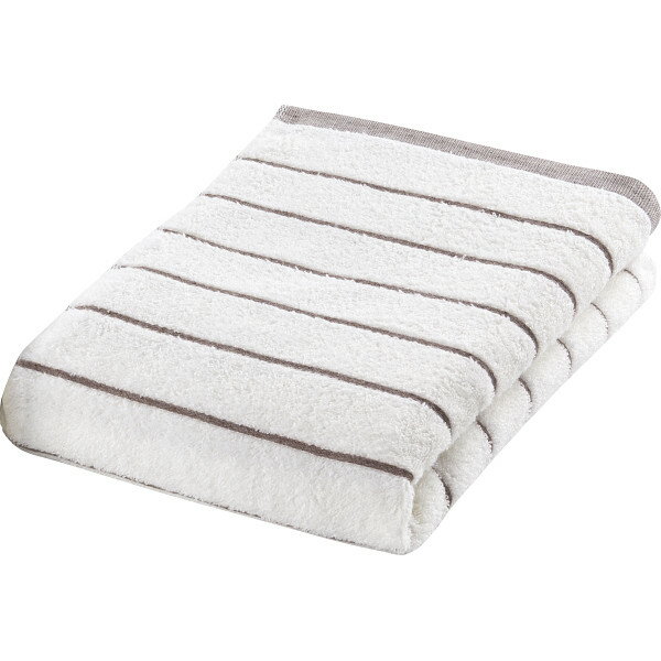 ナチュラルフェイス ボーダーバスタオル ベージュ KP1ーSDG25E お返し 内祝い 出産 結婚 挨拶 手土産 退職 祝い プレゼント 引越し 新築 御挨拶 粗品 快気祝い お見舞い返し 全快祝い 御礼 お礼
