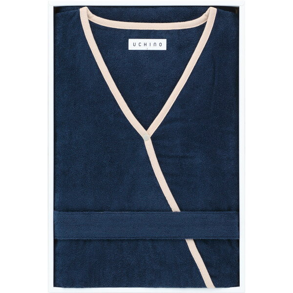 UCHINO エアリータッチレディスローブ L ダークブルー RC15824_DBL お返し 内祝い 出産 結婚 挨拶 手土産 退職 祝い プレゼント 引越し 新築 御挨拶 粗品 快気祝い お見舞い返し 全快祝い 御礼 お礼 母の日 定年 異動 卒業 お祝い