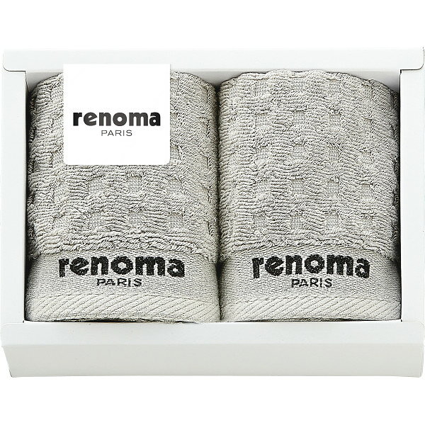 RENOMA - renoma タオルハンカチ2枚セット RE2615 お返し 内祝い 出産 結婚 挨拶 手土産 退職 祝い プレゼント 引越し 新築 御挨拶 粗品 快気祝い お見舞い返し 全快祝い 御礼 お礼 母の日 定年 異動 卒業 お祝い
