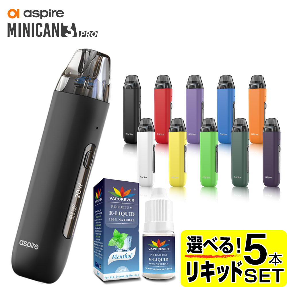 電子タバコ 電子タバコ タール ニコチン0 VAPE ベイプ 電子タバコ 使い捨て シーシャ 持ち運び スターターキット 本体 ASPIRE minican 3 Pro 持ち運びシーシャ おすすめ 電子タバコ ベイプ リキッド 爆煙 禁煙 ニコチンゼロ ノンニコチン アスパイア ミニカン3プロ