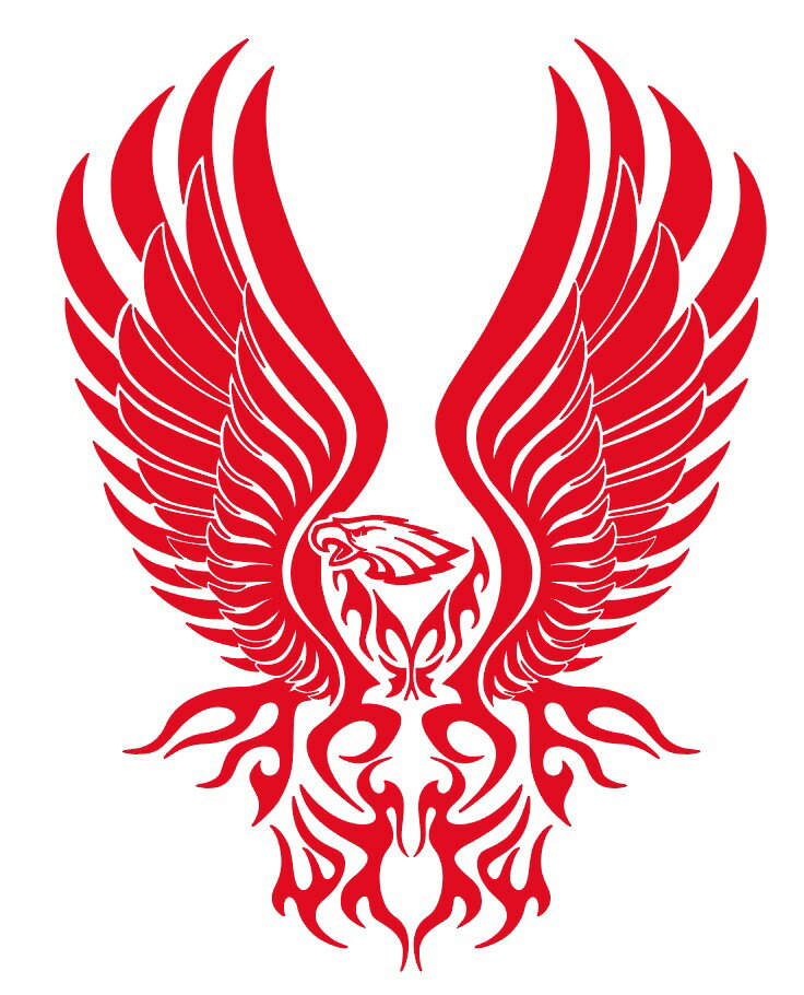 トライバル・イーグル Type01 ステッカー 車 かっこいい おしゃれ バイク ヘルメット タンク シール　タトゥー