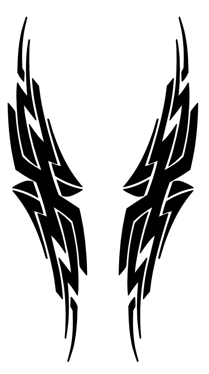 トライバル　Type44　ステッカー 車 かっこいい おしゃれ バイク ヘルメット タンク シール　タトゥー