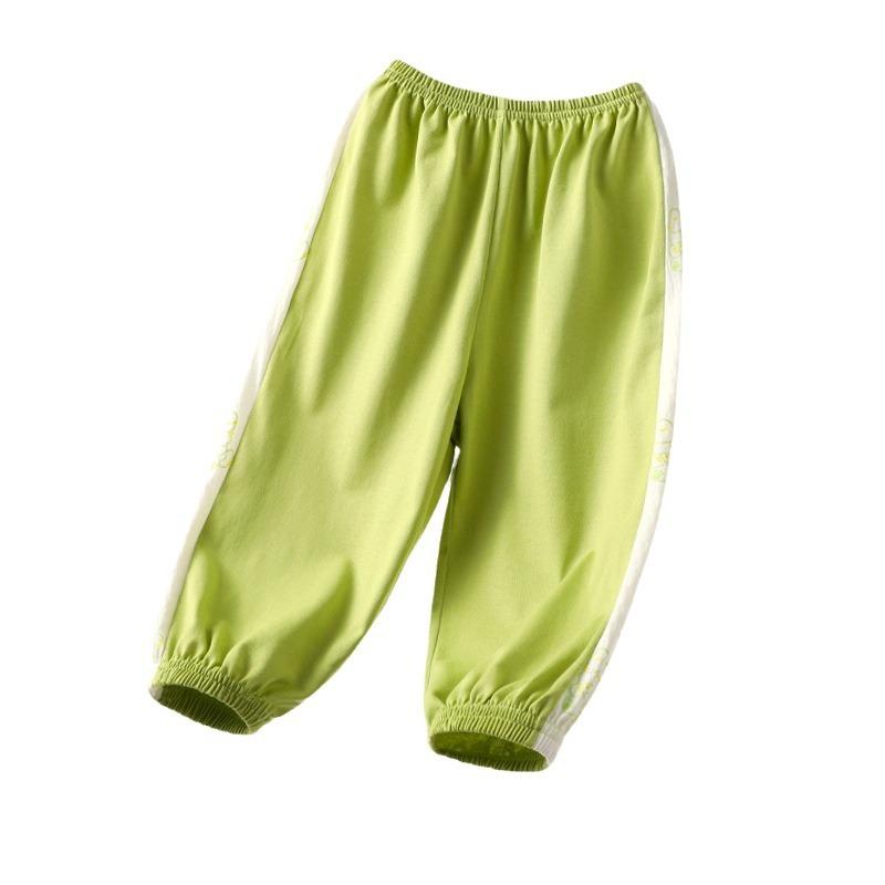 キッズ パンツ 男女兼用 ベビー 防蚊パンツ 綿100% 薄手 通気性 ロングパンツ 普段着 部屋着 ズボン 春..