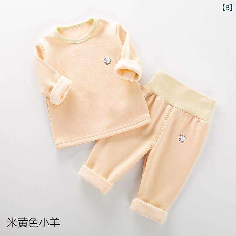 子供用インナー 上下セット 冬用 あったか 高腰 腹巻 厚手 キッズ ベビー パジャマ...