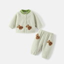 子供用パジャマ 上下セット 男女兼用 ベビー 加絨 雲朵絨 暖かい 厚手 秋冬 春秋 ピンク いちご柄 緑 くま柄 小犬 パンダ 紫 さくらんぼ柄...