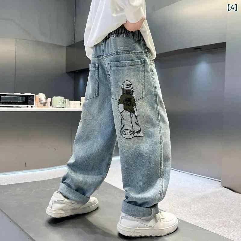 子供服 キッズ ボーイズ デニムパンツ ジーンズ ストレートパンツ ロングパンツ 春...