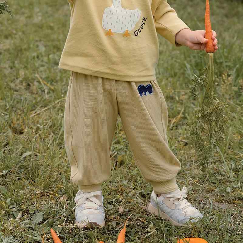キッズ パンツ 春秋 北欧風 ベビー スウェットパンツ 長ズボン 男の子 女の子 73CM 80cm 90cm 100cm 110cm 120cm 天藍色 绿色 杏色 コットン