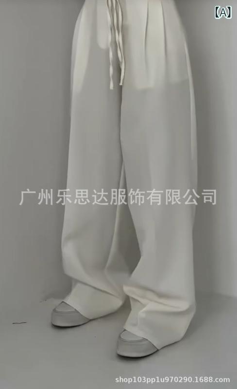 パンツ レディース 高腰 直筒パンツ ポリエステル 長ズボン カジュアル 普段使い 部屋着 白色 黒色 伸縮性