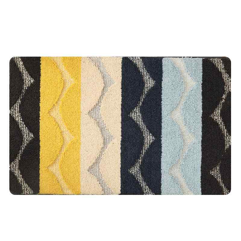 カーペット 玄関マット バスマット 幾何学模様 滑り止め付き 洗える ポリエステル 植毛加工 リビング ベッドルーム 浴室 キッチン モダン 40*60cm 50*80cm 60*90cm 80*120cm