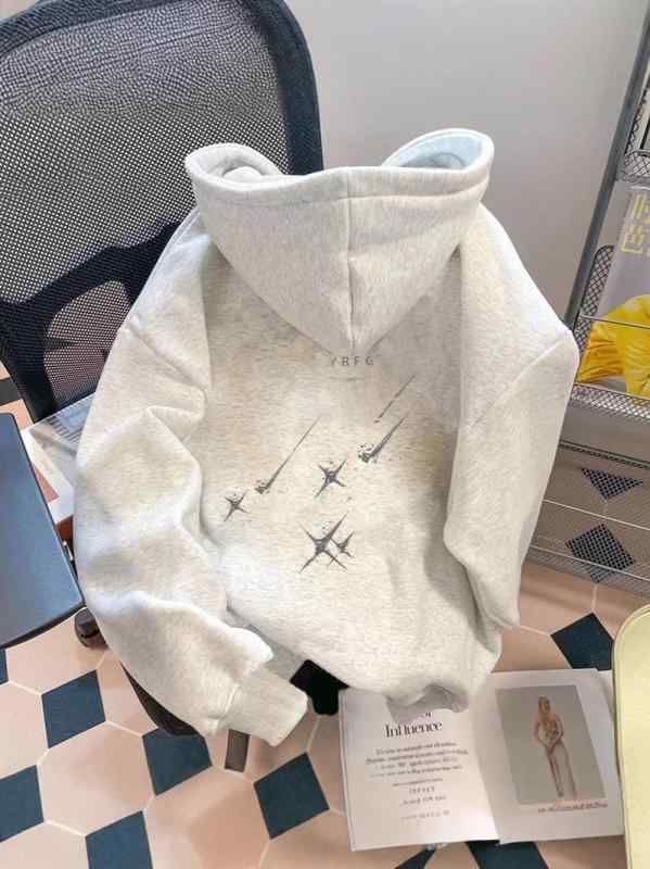 スウェット メンズ レディース 秋冬 裏起毛 パーカー 美式 ルーズ フィット トップス アウター 長袖 プルオーバー ポケット付き 白 黒 部屋着 普段使い