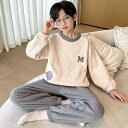 子供用パジャマ 秋冬 男の子 中 বড় 子供 フランネル 厚手 セットアップ プルオーバータイプ 子供用ホームウェア 部屋...