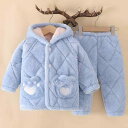 子供用パジャマ 秋冬 男の子 女の子 幼児 ベビー 厚手 珊瑚フリース あったか 保温 上下セット ルームウェア 部屋着