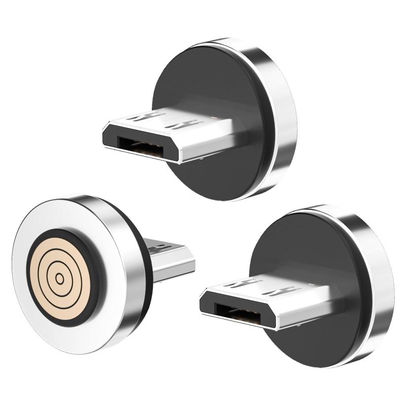 USB-B コネクタ マグネット 7ピンケーブル専用 3個セット 急速充電+データ通信 Micro-B端子 マグネット充電ケーブル変換アダプタ専用端子