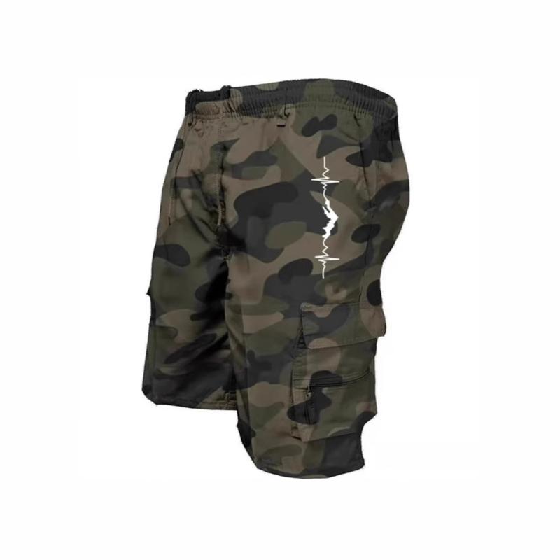 パンツ メンズ カーゴパンツ 男性用 ショートパンツ アウトドア 運動着 ルームウェア 普段使い ワークパンツ ポリエステル 迷彩柄 カーキ ブラック グレー ネイビー グリーン ベージュ