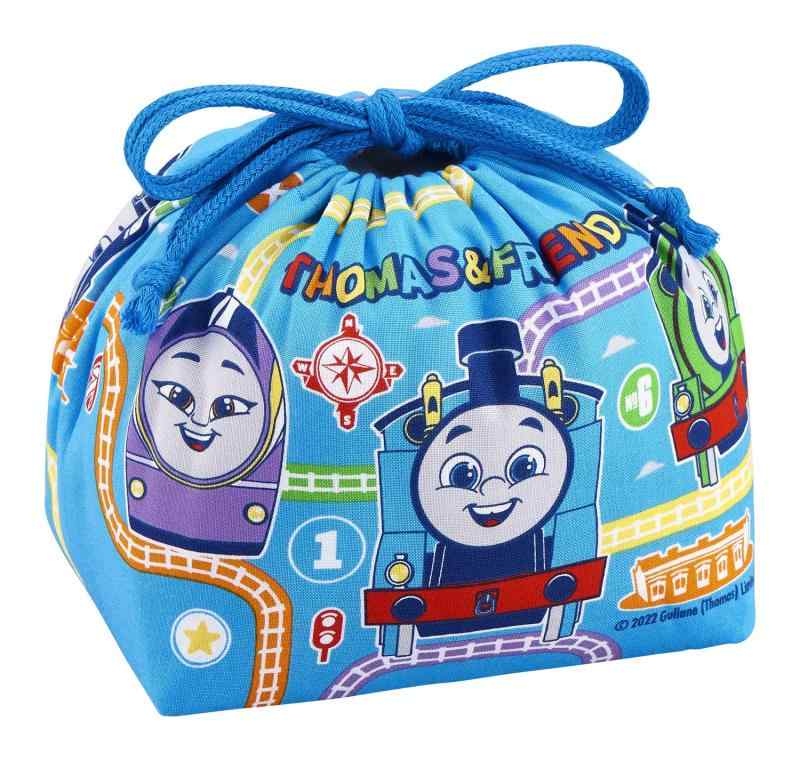 OSK(オーエスケー) ランチバック きかんしゃトーマス 巾着弁当袋 日本製 おしゃれ かわいい シンプル 使いやすい 取り出しやすい ケース 男女兼用 子供用 小学生 KB-1