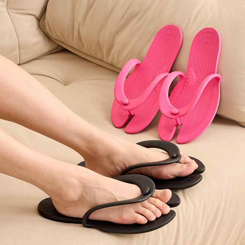 サンダル レディース EVA 防水 携帯 スリッパ 旅行 露趾 除菌 防臭 滑り止め 浴室 厚底 ビーチサンダル S M L ブラック カーキ ピンク グリーン