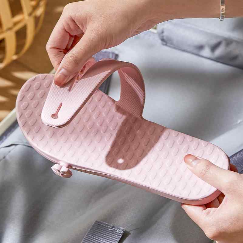 サンダル レディース 携帯スリッパ 折りたたみ EVA 防水 滑り止め 旅行 ビーチ シャワー 浴室 ピンク系 ブルー イエロー グリーン ブラック