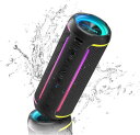 Ortizan ブルートゥース スピーカー X30 Bluetooth 5.3 防水スピーカー 40W ポータブル ワイヤレス Bluetooth スピーカー 大音量 RGB LEDライト付き pc パソコン テレビ 携帯 車載 ハンズフリー通話機能 T(2)