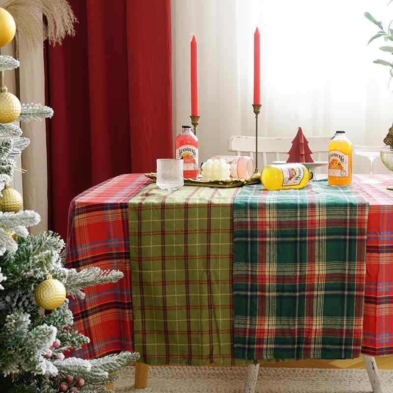 Other - テーブルクロス クリスマス柄 コットンリネン 長方形 北欧風 おしゃれ インテリア 食卓カバー ティーテーブル 高級感 雰囲気