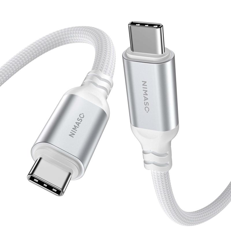 NIMASO USB C Type C ケーブル 100W/5A 超急速充電 USB3.1 PD対応 4K / 60Hz 映像出力 (Gen2) 断線防止 高耐久ナイロン タイプ c ケーブル iPhone 15、 MacBook、iPad、Xperia等type c機種対応
