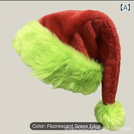 クリスマス 帽子 クリスマス帽子 パーティー 用品 蛍光グリーン デコレーション 赤色 クリスマス ハッ..