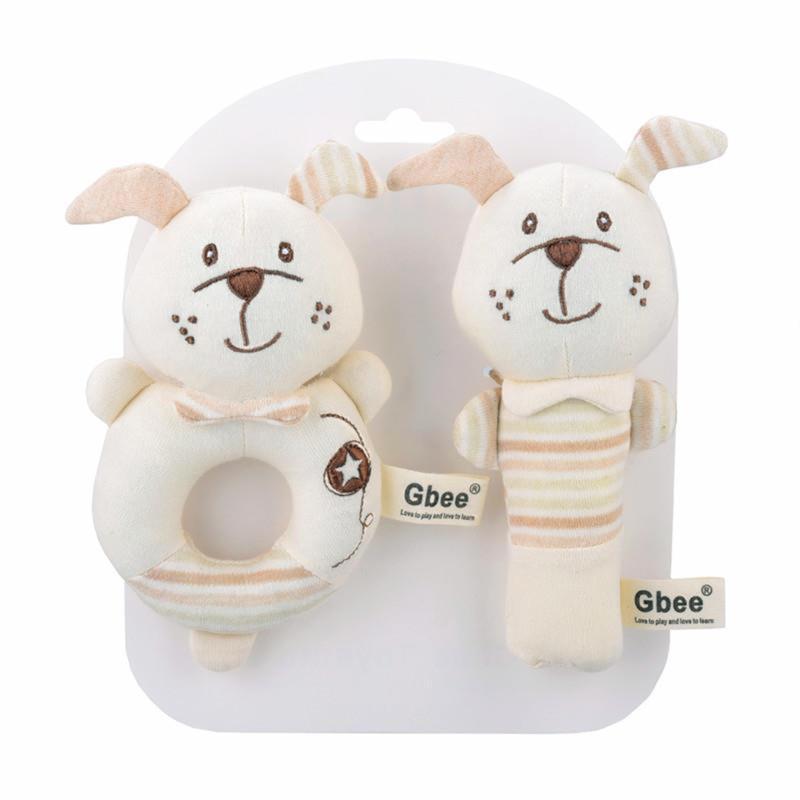 Shinse ぬいぐるみ がらがら 赤ちゃん おもちゃ ラトル りんりんスティック 可愛い 布のおもちゃ 3ヶ月から オーガニックコットン 人気 出産祝い 知育玩具 新生児 子供 ベビー 0 1 2 3歳 乳幼児