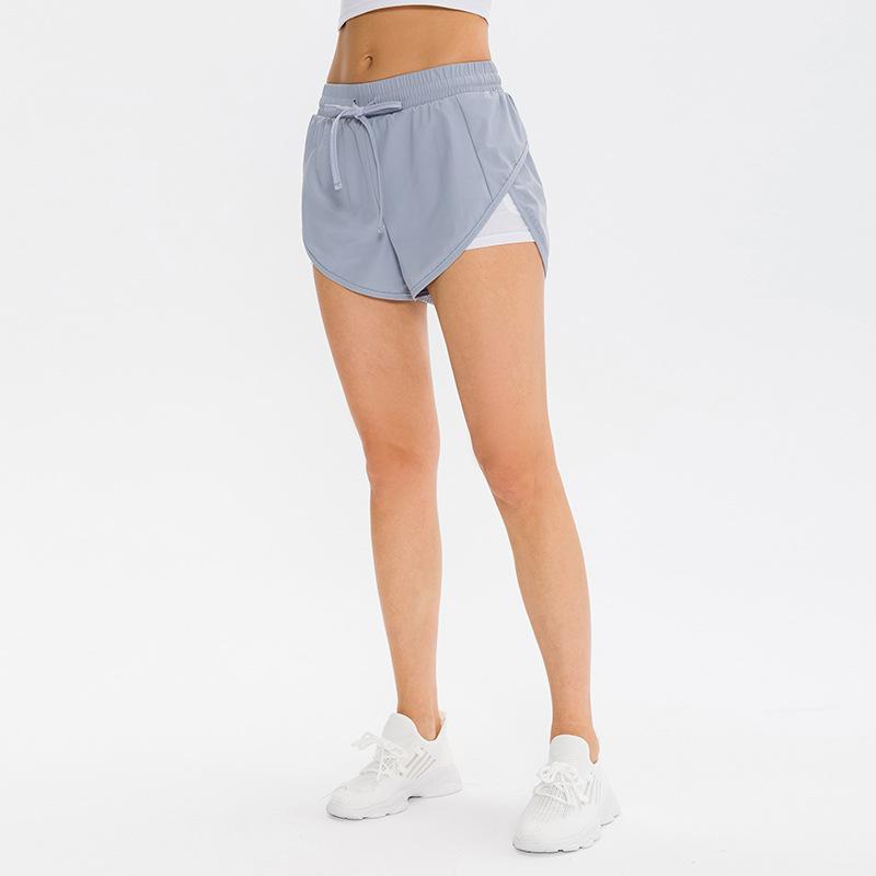 Rakuten - テニスショートパンツ レディース ヨガパンツ 一体型 速乾性 通気性 伸縮性 ゆったり 運動着 ランニング フィットネス トレーニング スポーツパンツ ポケット付き 黒 グレー ピンク系 ブルー