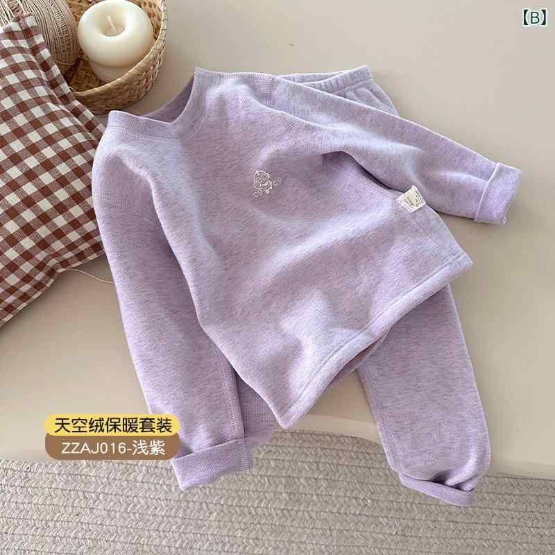 子供用パジャマ 秋冬 男女兼用 キッズ ベビー服 上下セット 厚手 フリース 部屋着 ...
