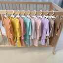 子供用ルームウェア ベビー 高腰 腹巻 長袖 薄手 再生繊維 上下セット パジャマ 淡紫 ピンク 亮黄 麻灰 灰緑 軍緑 橘色 天藍 奶白 嫩緑 ...