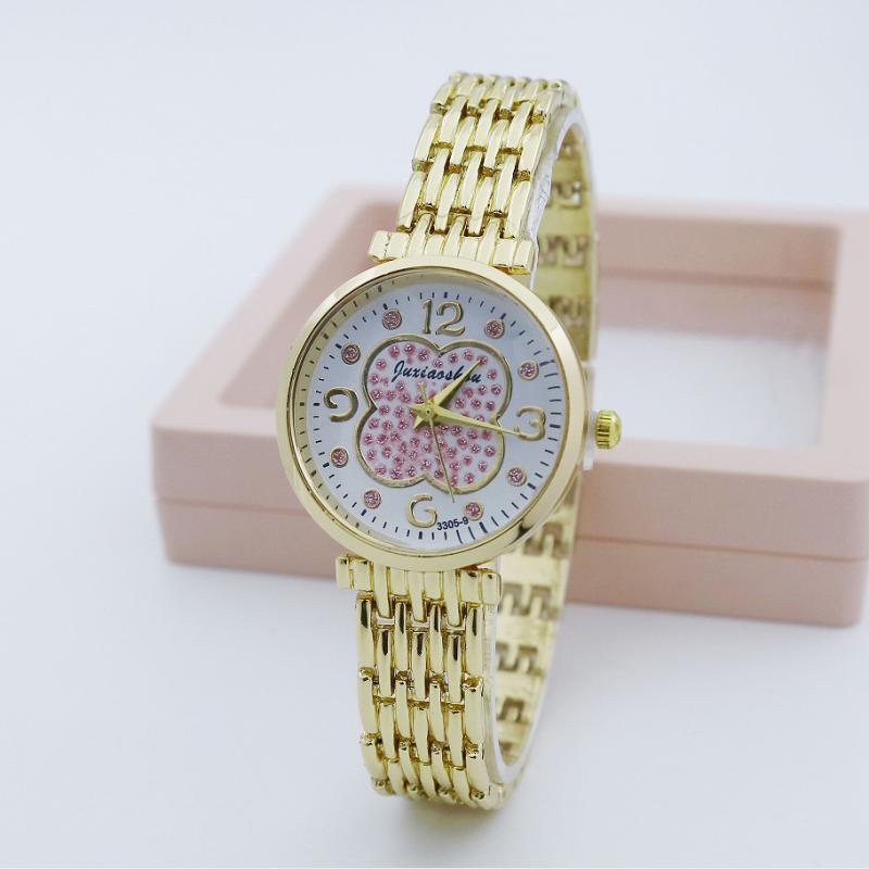 腕時計 レディース 四つ葉 クローバー ジルコニア 文字盤 ブレスレット ウォッチ ビジネス カジュアル おしゃれ かわいい 白色 ピンク系 ブラック ブルー レッド グリーン