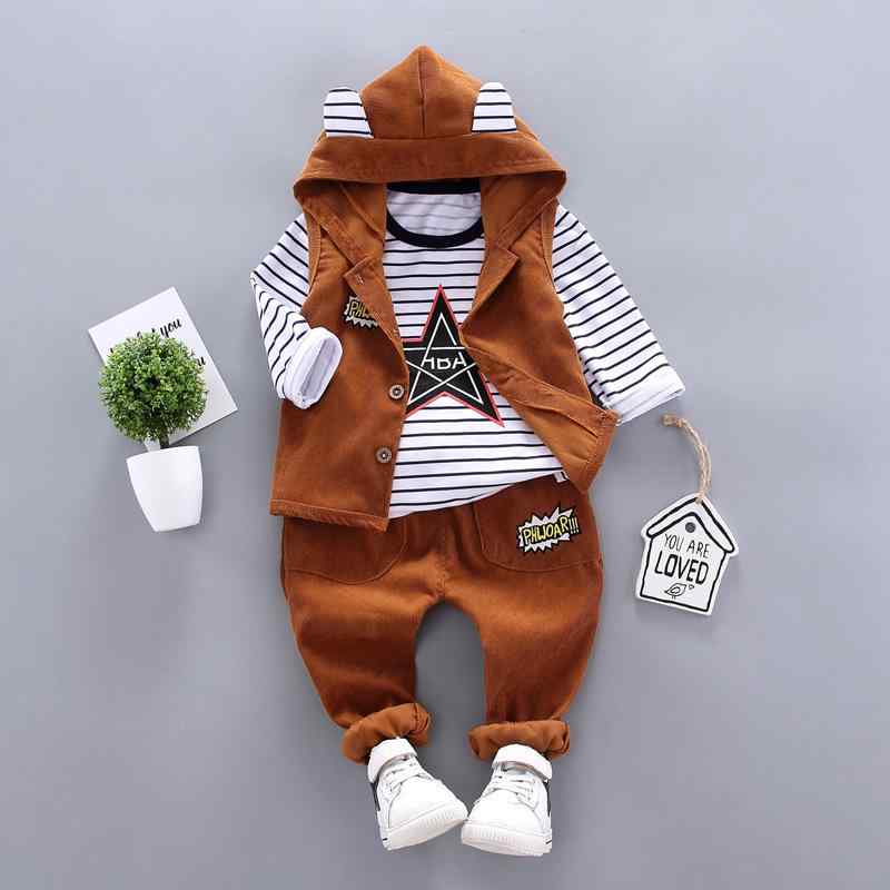 Jumpers - ベビー キッズ 秋冬 セットアップ 3点セット（80cm 90cm 100cm 110cm 120cm）長袖 トップス パンツ 迷彩柄 上下セット 韓国風 普段着 部屋着