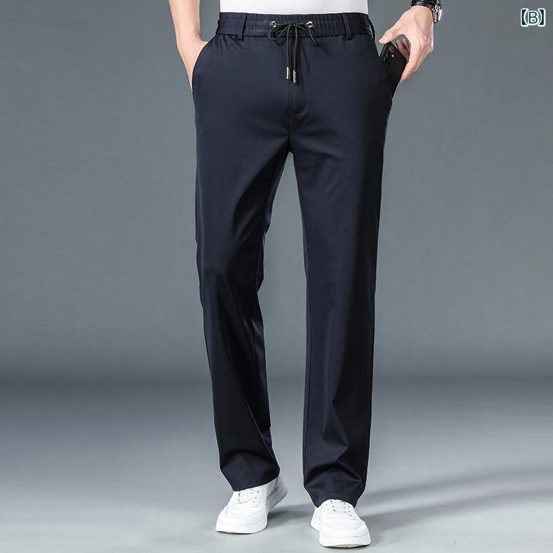 ズボン メンズ 男性用 紳士 向け カジュアルパンツ イージーパンツ ストレートパンツ リラックスパンツ 無地 厚手 裏起毛 ストレッチ 秋冬 高齢者 シニア 向け shadowtail-10396850 シャドーテール サンプル画像3